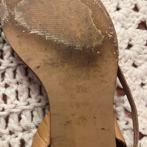 Madewell Heidi Slingback Sandals - Tan Leather Size 8 1/2 - Picture 7 of 7